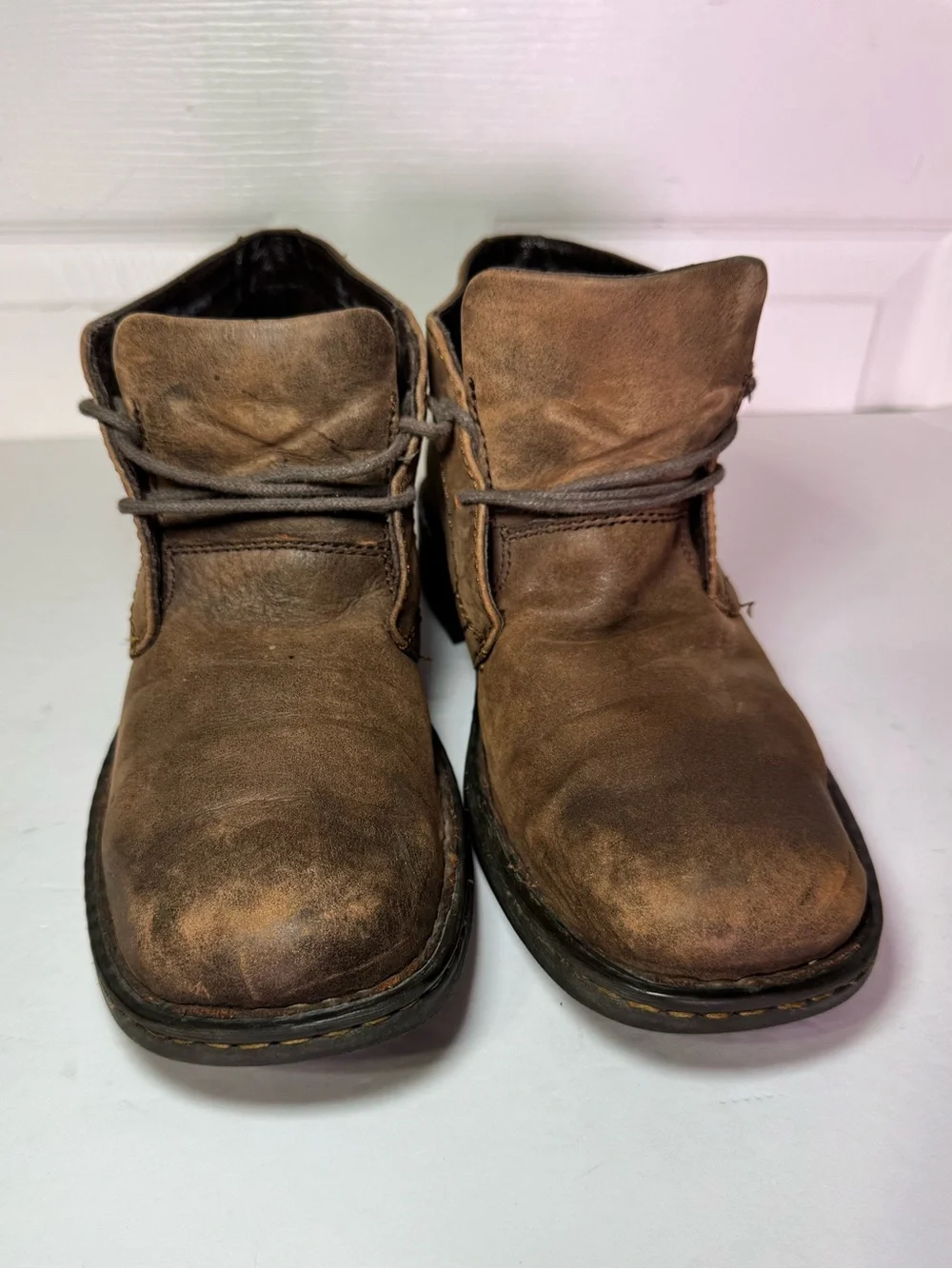 Born Handcrafted Brown Leather Lace-Up Chukka Boots Men’s Size 8 M